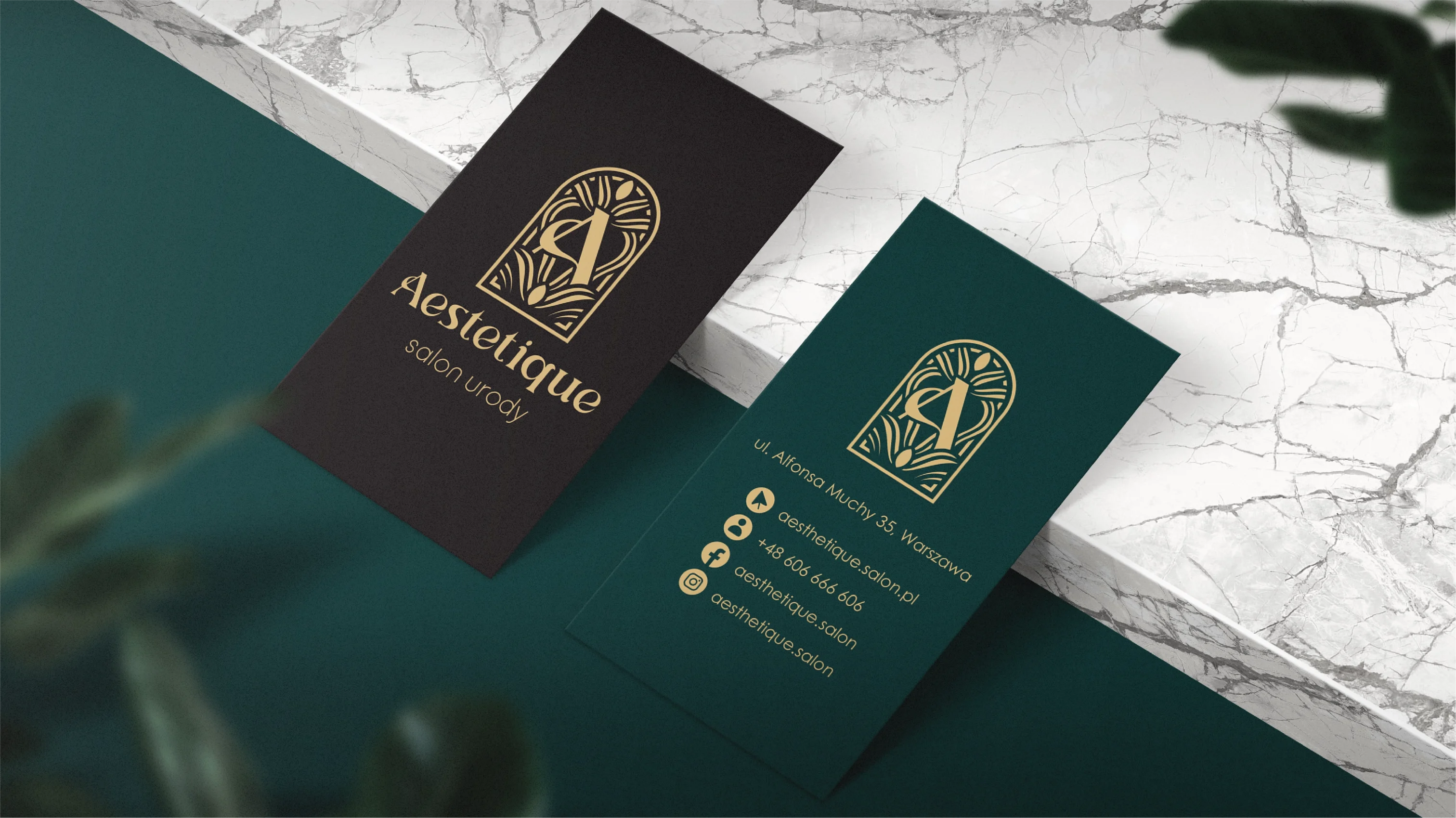 Wizytówki dla salonu kosmetycznego stworzone przez Euflonica Klaudia-Grochowska-Pawłowicz