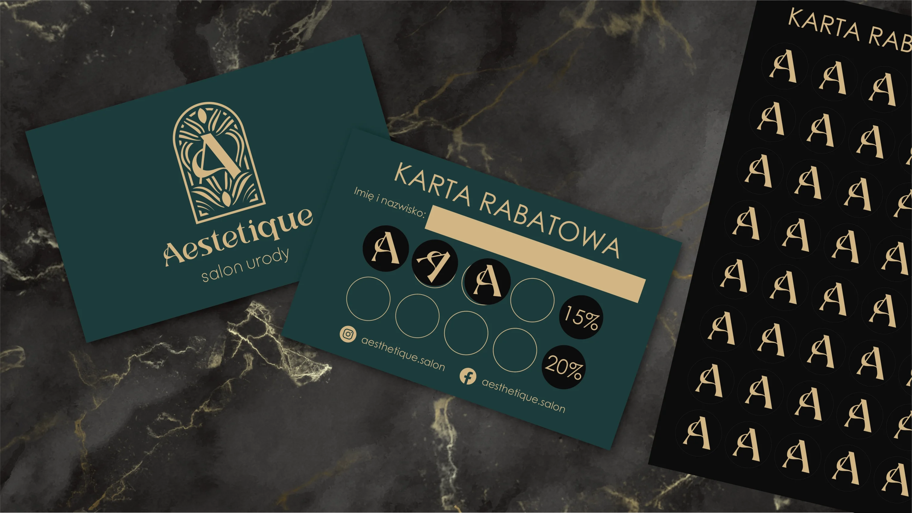 Karta rabatowa dla salonu urody stworzona przez Euflonica Klaudia-Grochowska-Pawłowicz