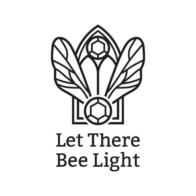 Branding autorstwa Euflonica Klaudia Grochowska-Pawłowicz Let There Bee Light logo złoty podział